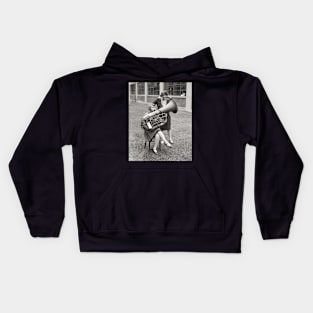 Girl Playing Tuba, 1928. Vintage Photo Kids Hoodie